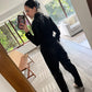 JUMPSUIT NEGRO FAUX LEATHER
