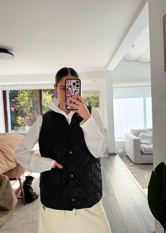 CHALECO WAFFER NEGRO