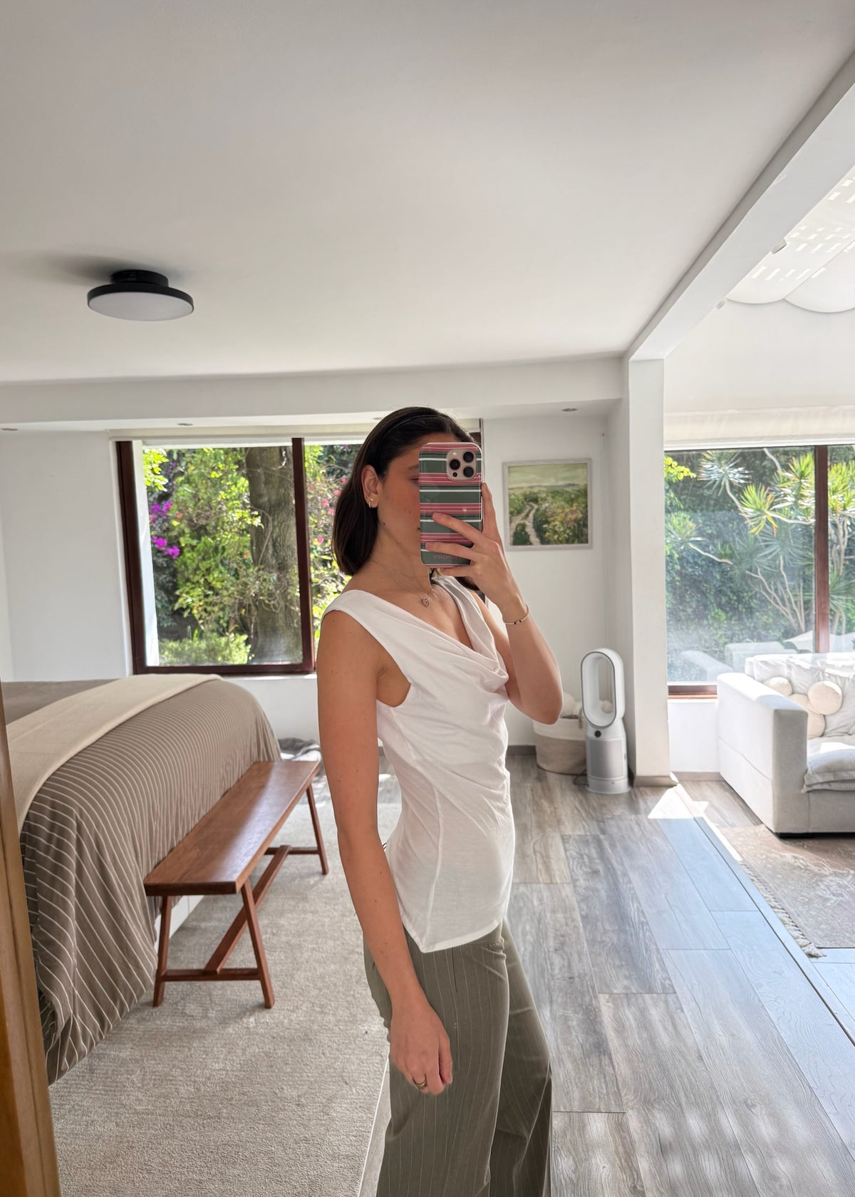 TOP DRAPEADO BLANCO