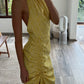 VESTIDO AMARILLO HALTER