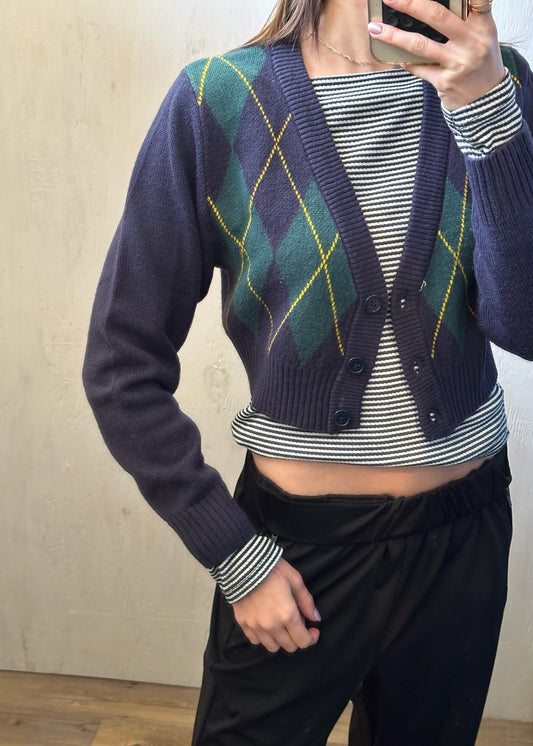 CARDIGAN CROPPED PREPPY