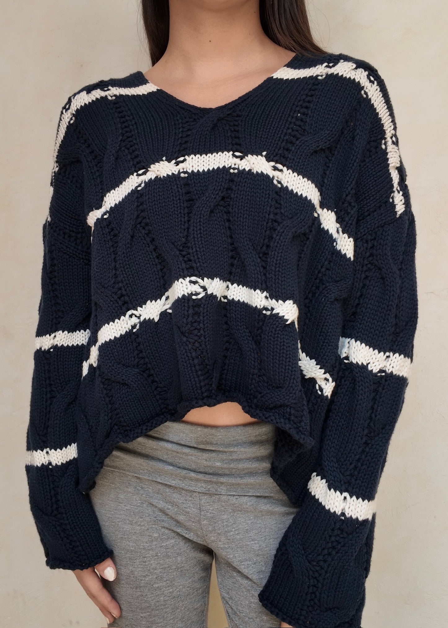 SUÉTER V NECK CHUNKY