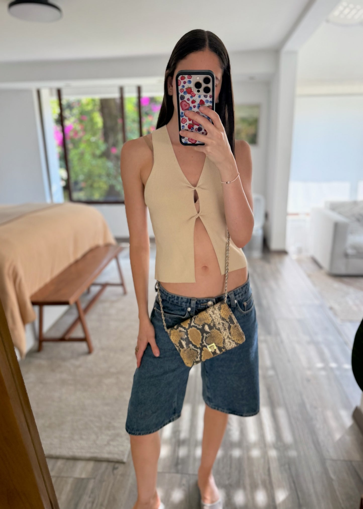 BOLSA CROSSBODY SNAKE PRINT