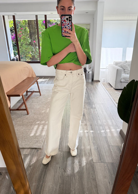 JEANS CURVE LOVE HIGH RISE CREMA