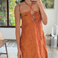 VESTIDO NARANJA DE LINO