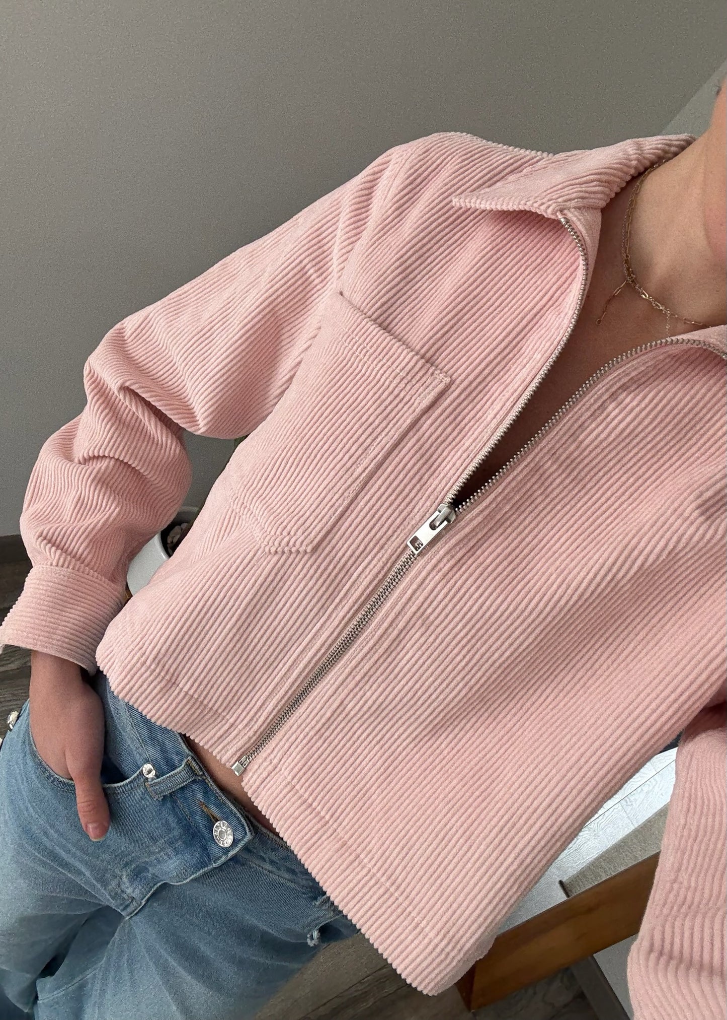 CHAMARRA ROSA BEBE TIPO PANA