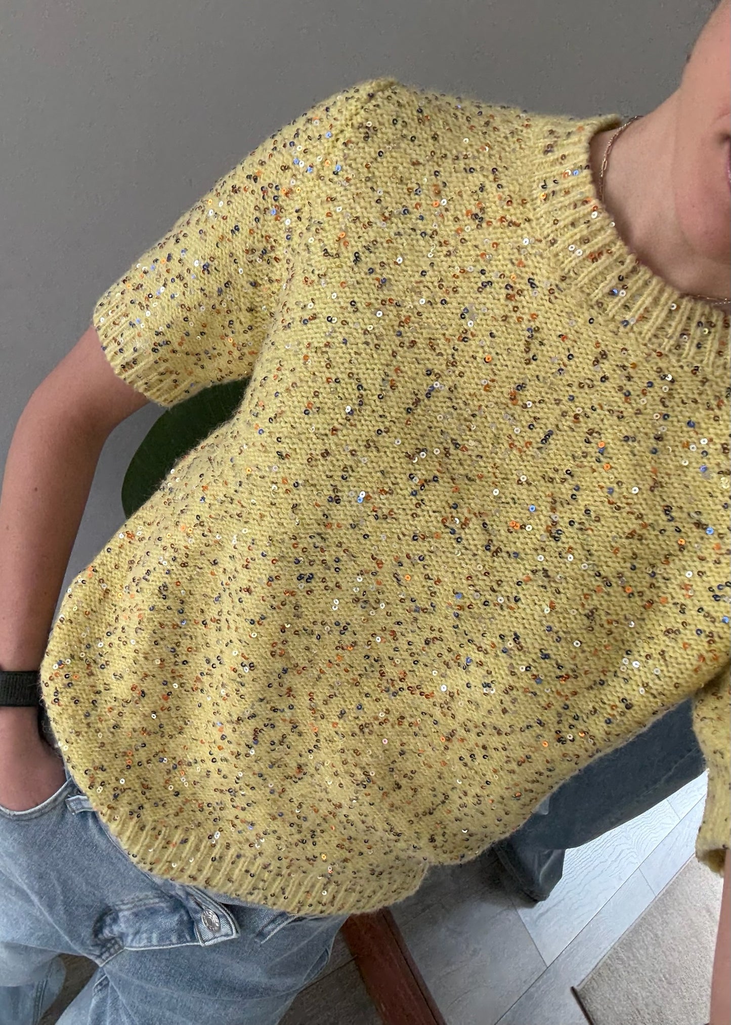 TOP DE KNIT AMARILLO SPARKLY