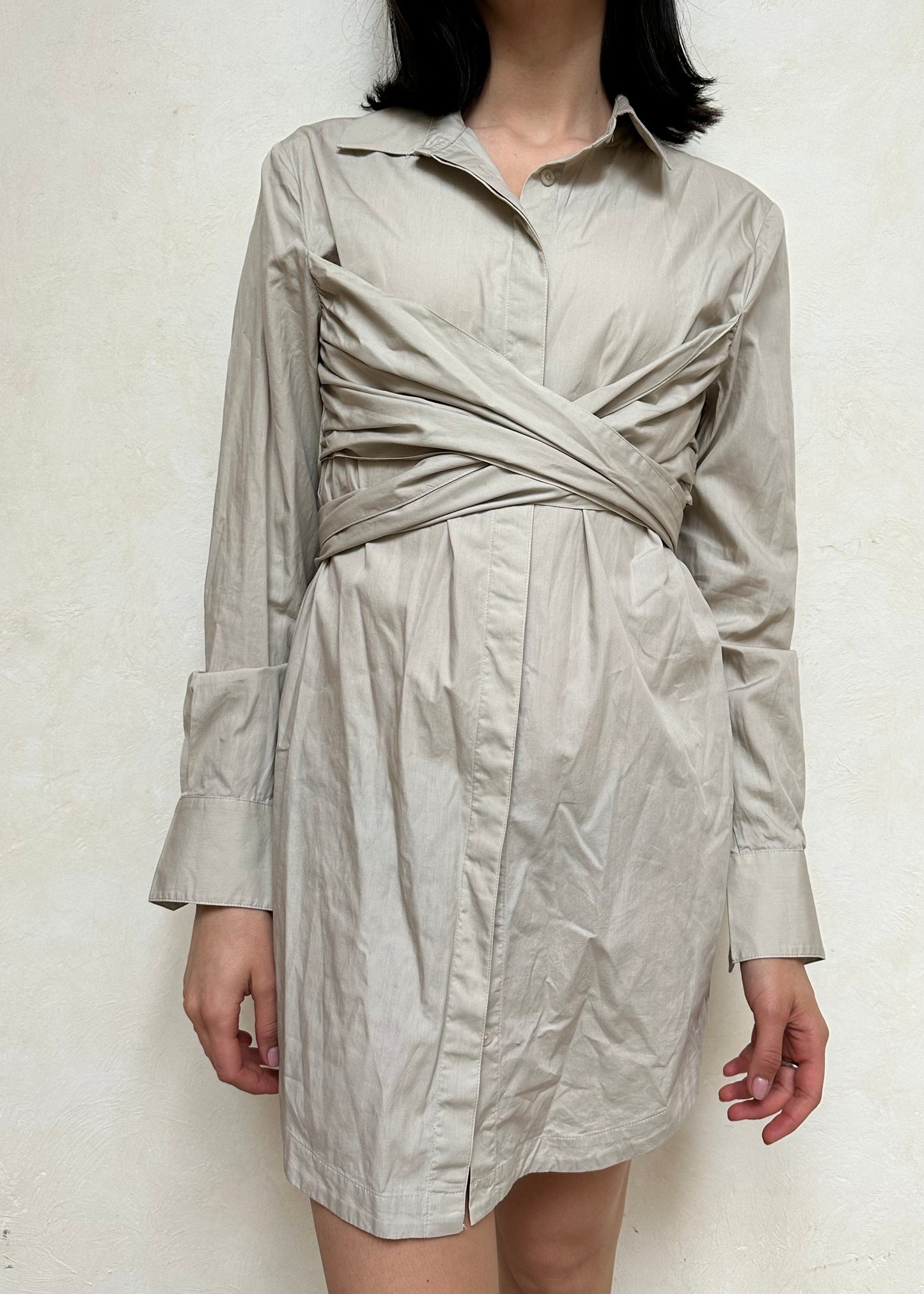 WRAP UP SHIRT DRESS