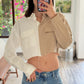CAMISA CROPPED BICOLOR