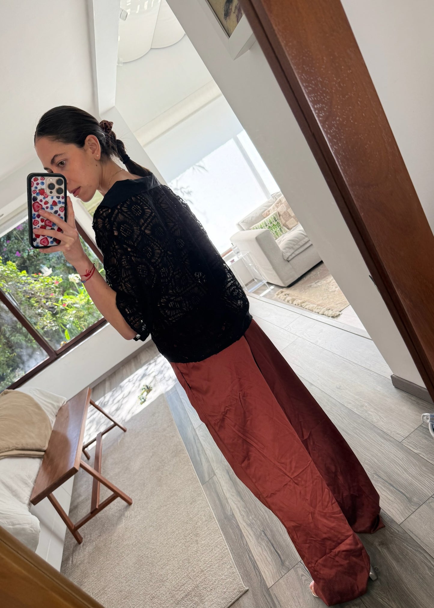 CAMISA SEE THROUGH NEGRA