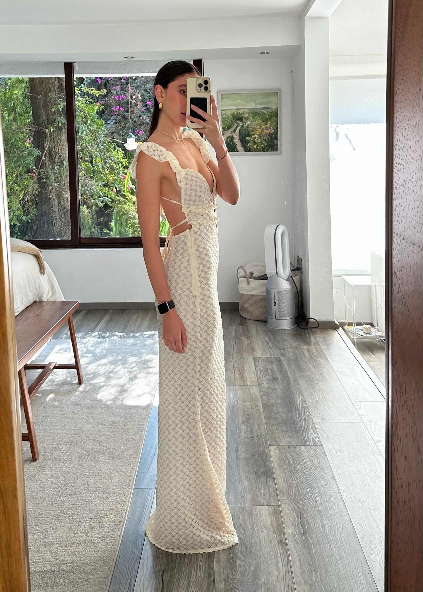 VESTIDO MAXI ENCAJE BLANCO