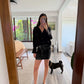 FALDA DE FAUX LEATHER CON CINTURÓN