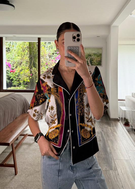 CAMISA MANGA CORTA CON PRINT