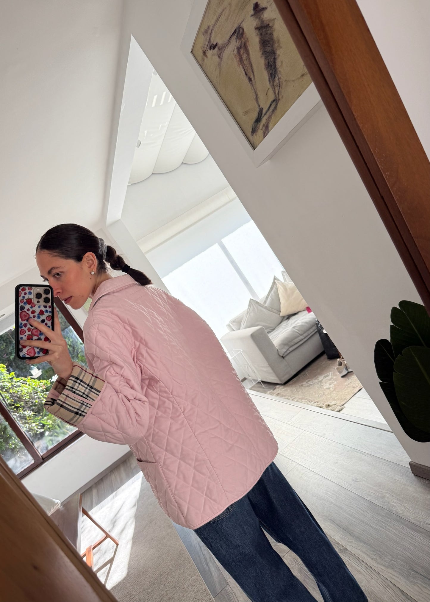 CHAMARRA GUATEADA BABY PINK