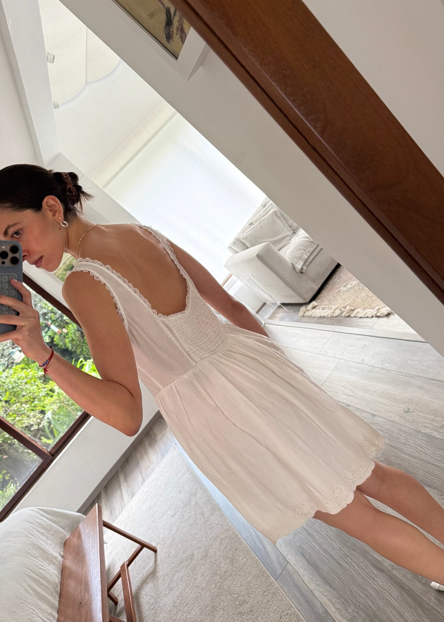 VESTIDO GIRLY BLANCO CON ENCAJE