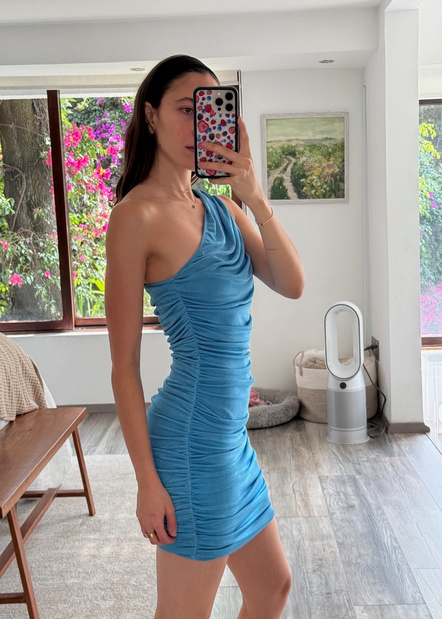 VESTIDO ONE SHOULDER FRUNCIDO