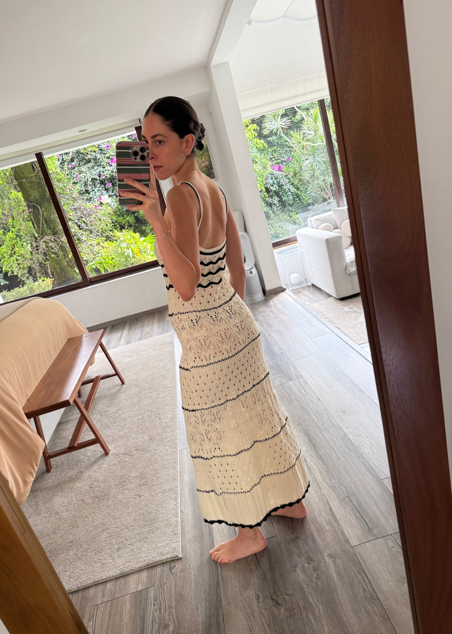 VESTIDO DE KNIT B&W