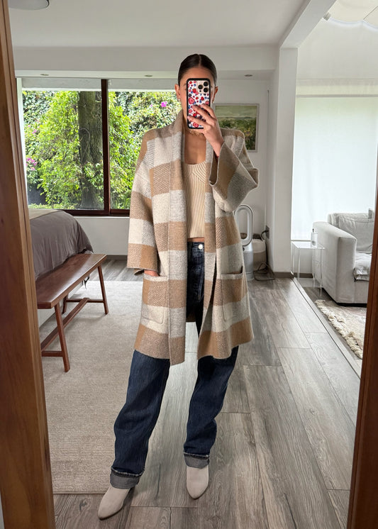 CARDIGAN PRINT CUADROS