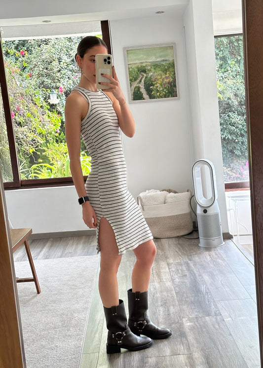 TANK TOP DRESS STRIPED