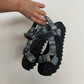 DENIM PATCHED SANDALS