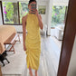 VESTIDO AMARILLO HALTER