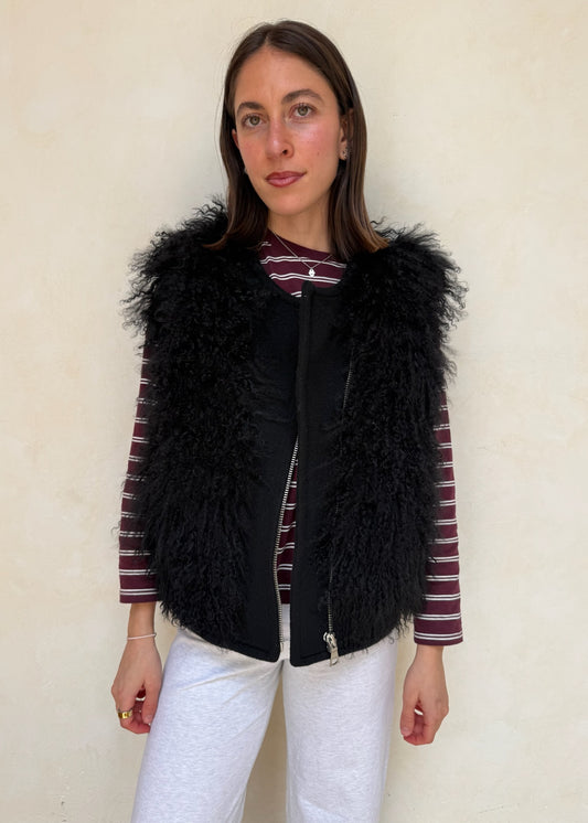 CHALECO NEGRO PELUCHE