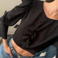 BLUSA SHEER CON FRUNCIDO