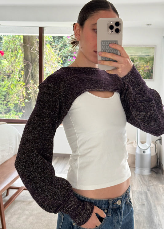 ARM WARMERS SPARKLY MORADOS
