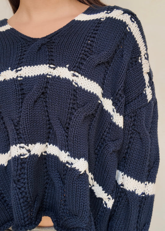 SUÉTER V NECK CHUNKY