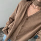 CARDIGAN CAFÉ CON BUFANDA