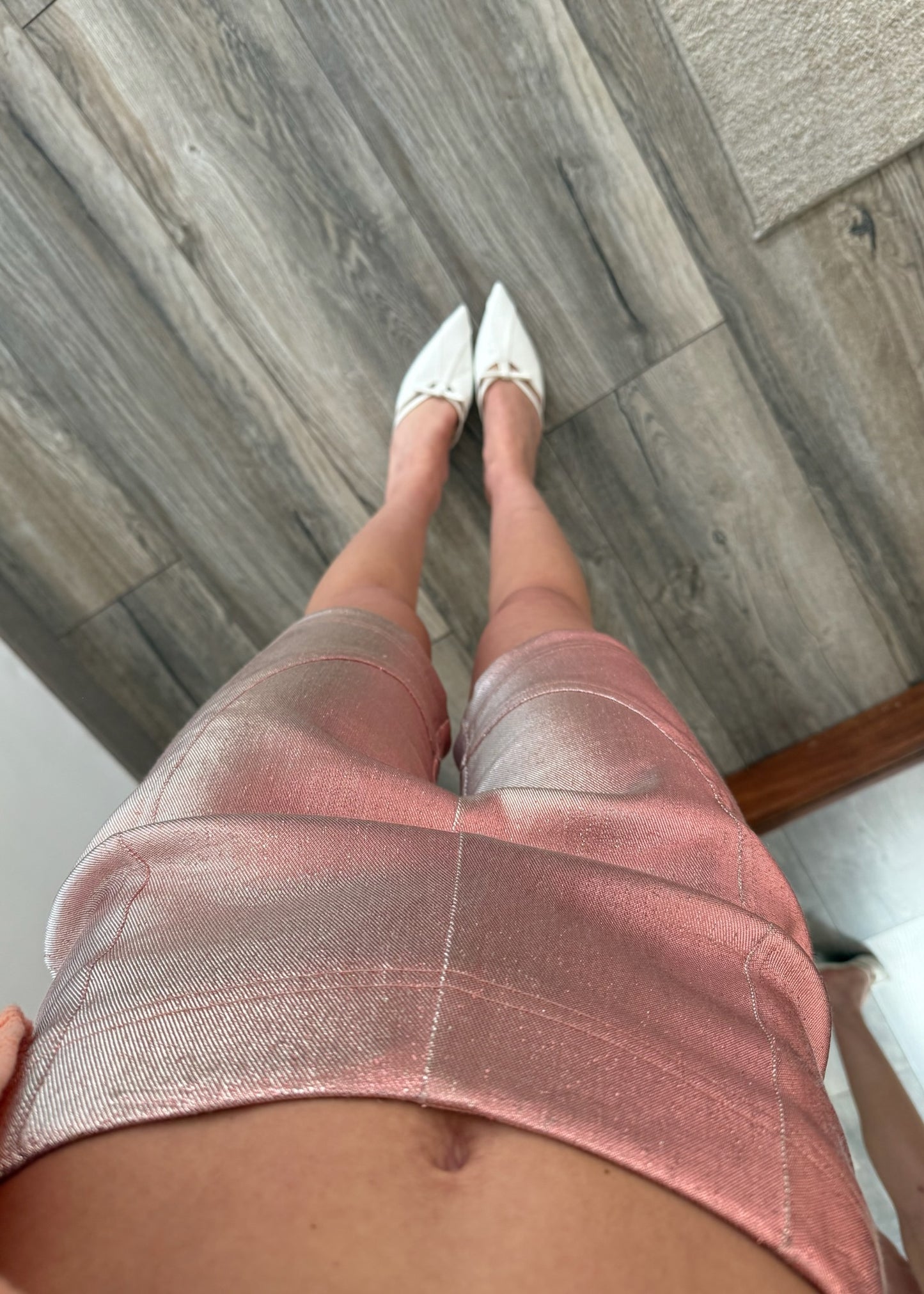 BERMUDA SHORTS SHINY ROSAS