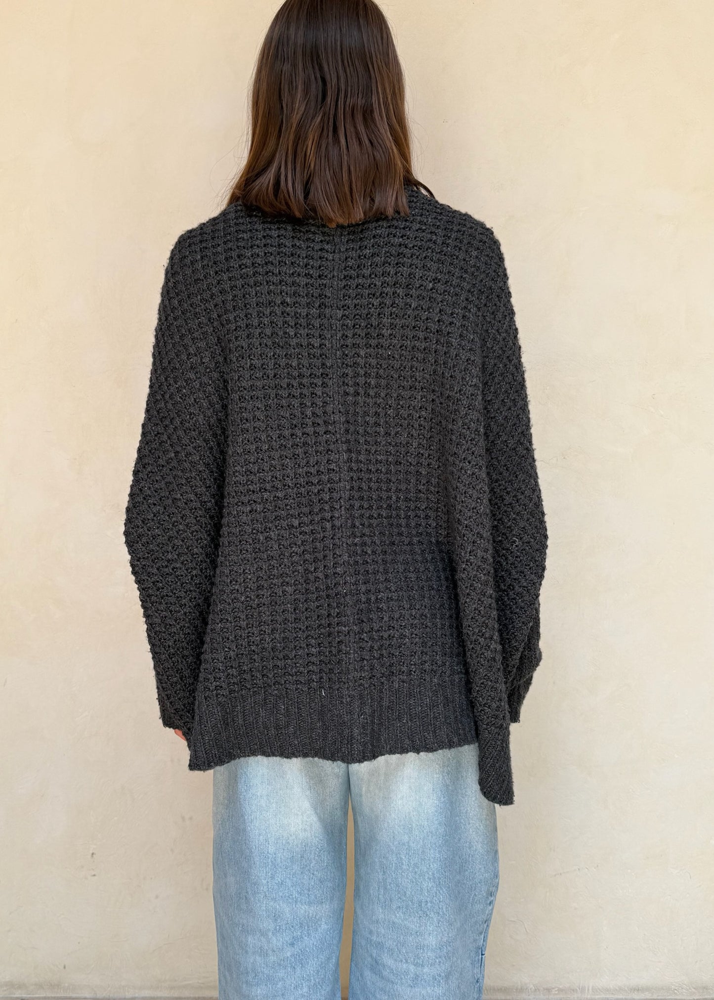 CARDIGAN CHUNKY GRIS OBSCURO