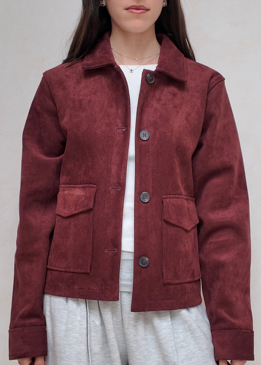 CHAMARRA ROJA SUEDE