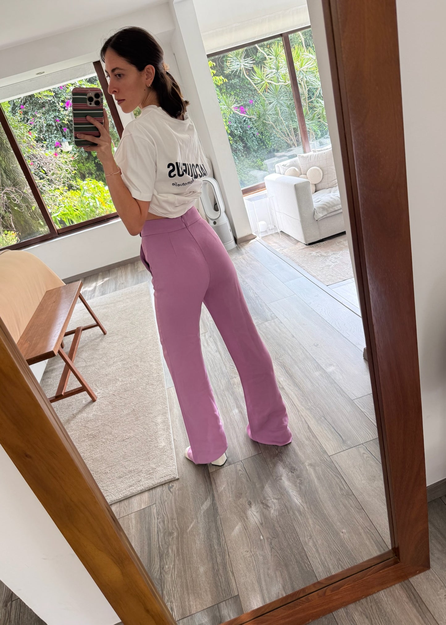 PANTALÓN LILA HIGH RISE