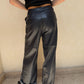 PANTALÓN AZUL FAUX LEATHER