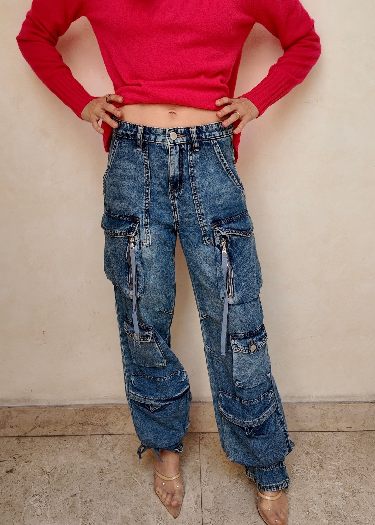 JEANS CARGO CON BOLSAS