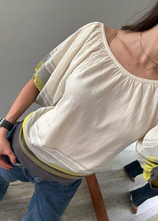 BLUSA DE KNIT TRICOLOR