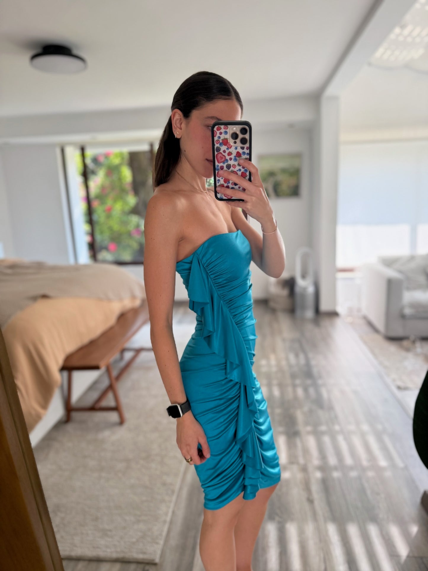 VESTIDO STRAPLESS DRAPEADO