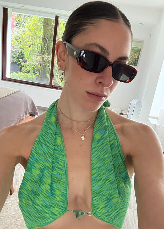 TOP SHADES OF GREEN CON PIEDRA