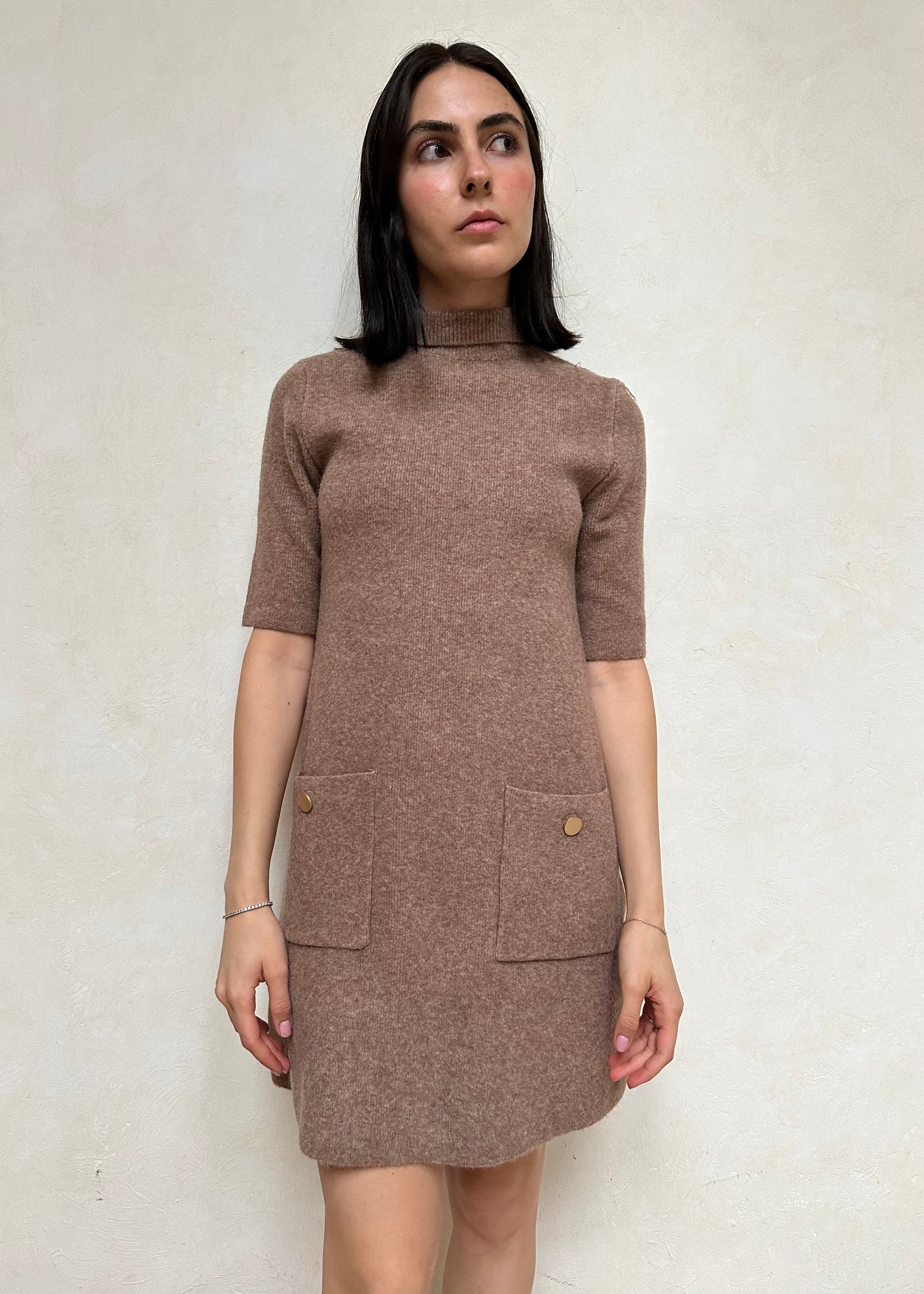 VESTIDO TURTLENECK DE TIPO SUETER