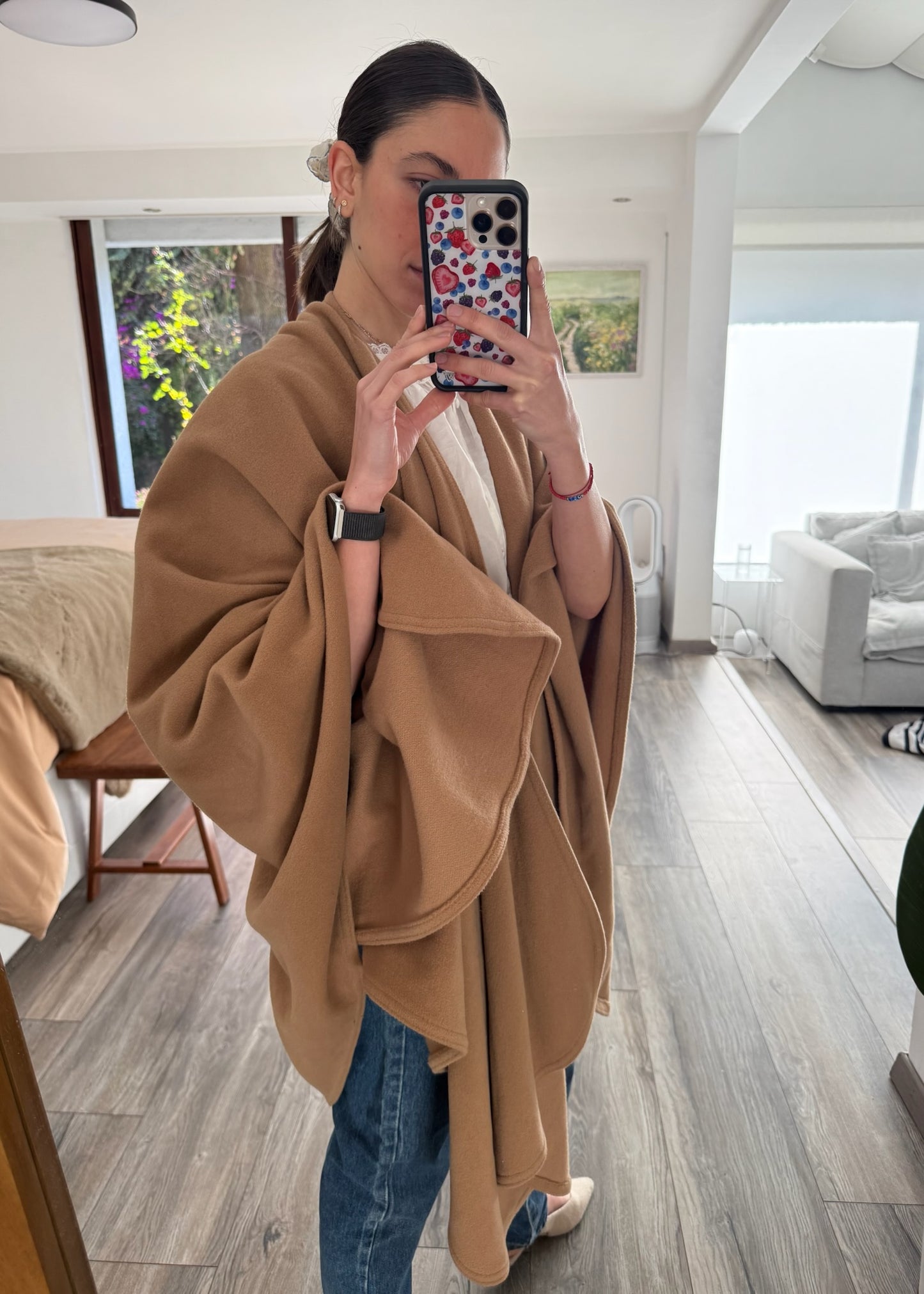 PONCHO COLOR CAMELLO