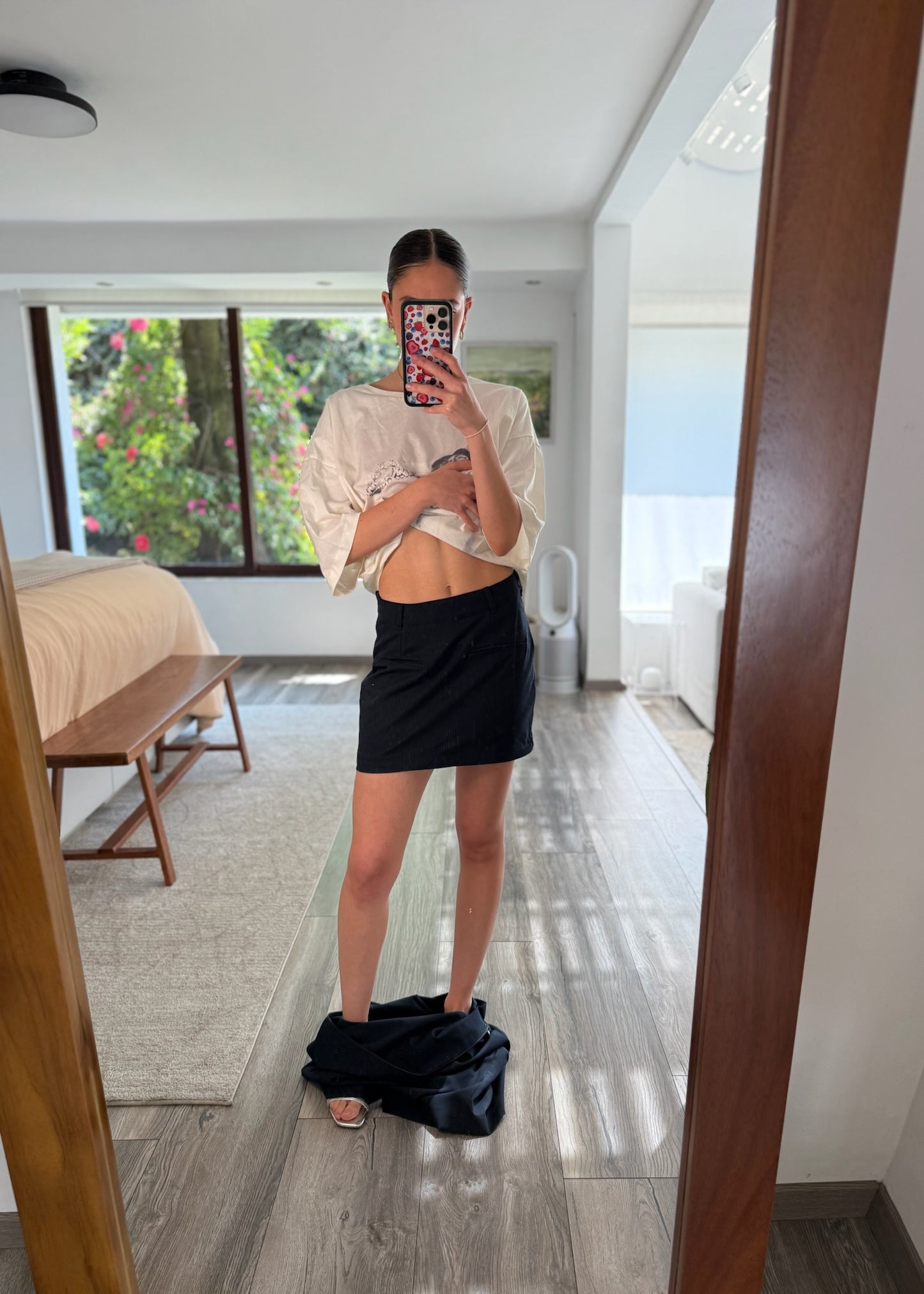 FALDA PINSTRIPED CORTA O LARGA