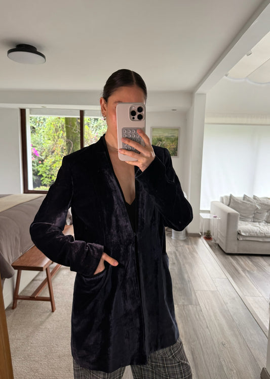 BLAZER AZUL TERCIOPELO