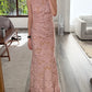 VESTIDO MAXI ROSA VELVET