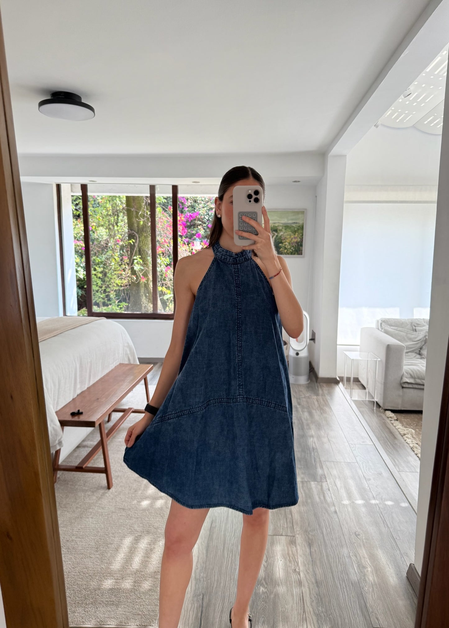 VESTIDO DENIM HALTER