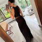 VESTIDO MAXI CHOCOLATE CON CUT OUT