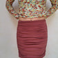 FALDA FRUNCIDA BRICK RED