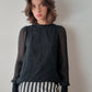 BLUSA NEGRA MANGA SEE THROUGH