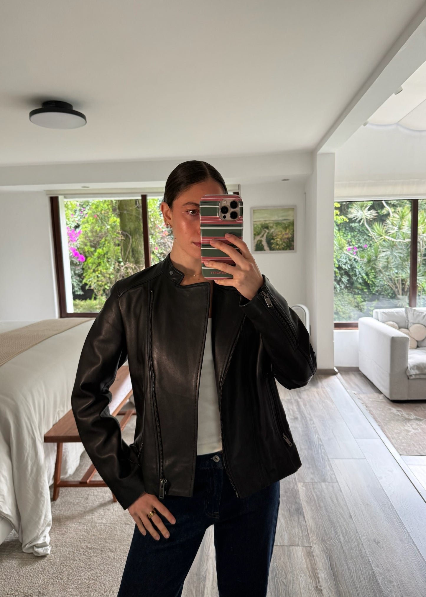 CHAMARRA DE FAUX LEATHER