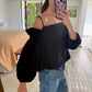 BLUSA NEGRA OFF THE SHOULDER